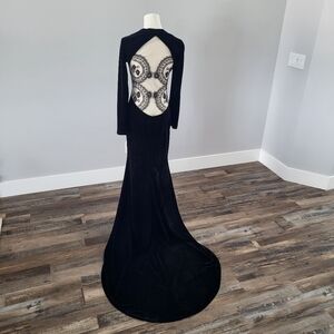 Velvet Long Sleeve Maxi Dress Vampire Gothic Witchy Alternative Dark